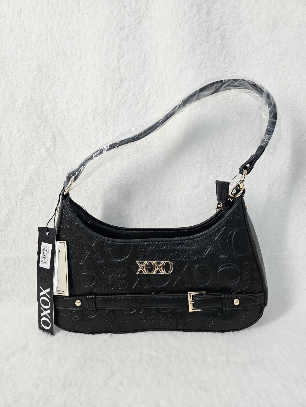 NWT XOXO Black And Gold Crossbody Shoulder Bag